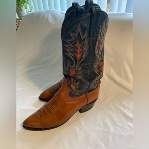 Dan Post Black and Brown Western Cowboy Boots